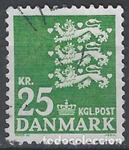 Selos: DINAMARCA 1962 - ESCUDO NACIONAL, VERDE - USADO
