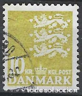 Selos: DINAMARCA 1976 - ESCUDO NACIONAL, AMARILLO - USADO