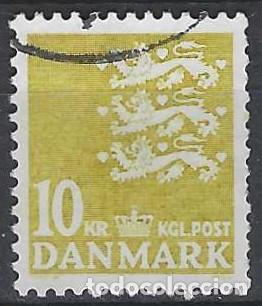 Briefmarken: DINAMARCA 1976 - ESCUDO NACIONAL, AMARILLO - USADO