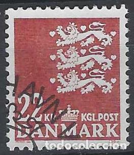 Selos: DINAMARCA 1987 - ESCUDO NACIONAL, ROJO MATE - USADO