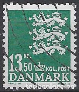 Briefmarken: DINAMARCA 2007 - ESCUDO NACIONAL, VERDE - USADO