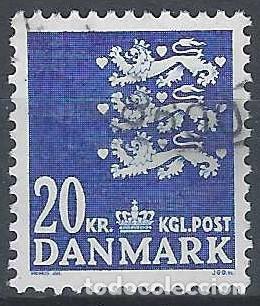 Briefmarken: DINAMARCA 2007 - ESCUDO NACIONAL, AZUL - USADO