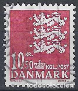 Selos: DINAMARCA 2009 - ESCUDO NACIONAL, ROJO - USADO
