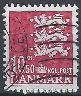 Selos: DINAMARCA 2009 - ESCUDO NACIONAL, ROJO - USADO