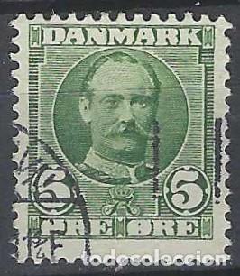 Stamps: DINAMARCA 1907 - REY FREDERIK VIII, VERDE - USADO