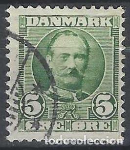 Selos: DINAMARCA 1907 - REY FREDERIK VIII, VERDE - USADO