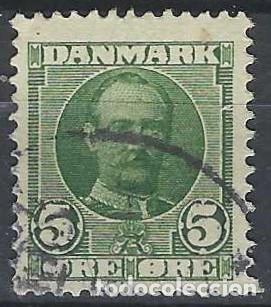 Selos: DINAMARCA 1907 - REY FREDERIK VIII, VERDE - USADO