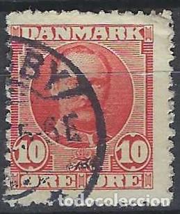 Selos: DINAMARCA 1907 - REY FREDERIK VIII, ROJO - USADO