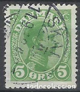 Stamps: DINAMARCA 1913 - REY CHRISTIAN X, VERDE - USADO