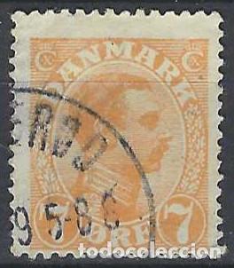 Briefmarken: DINAMARCA 1918-20 - REY CHRISTIAN X, NARANJA - USADO