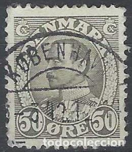 Selos: DINAMARCA 1934 - REY CHRISTIAN X, GRIS - USADO