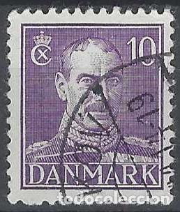 Selos: DINAMARCA 1942-44 - REY CHRISTIAN X, VIOLETA - USADO
