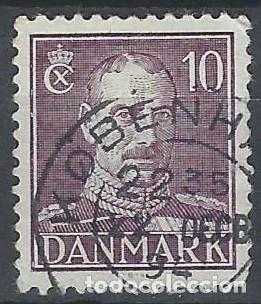 Stamps: DINAMARCA 1942-44 - REY CHRISTIAN X, VIOLETA - USADO