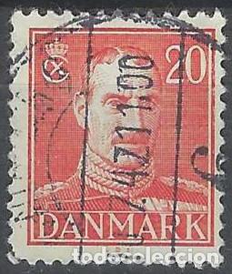 Selos: DINAMARCA 1942-44 - REY CHRISTIAN X, ROJO - USADO