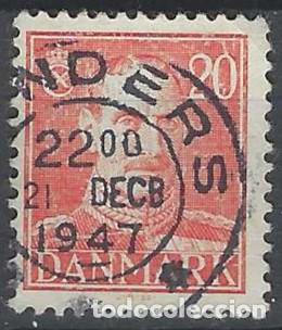 Stamps: DINAMARCA 1942-44 - REY CHRISTIAN X, ROJO - USADO
