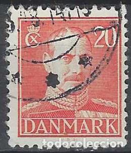 Selos: DINAMARCA 1942-44 - REY CHRISTIAN X, ROJO - USADO