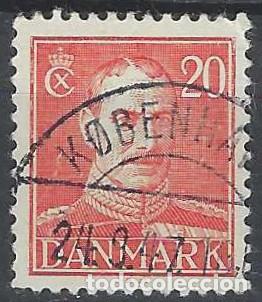 Briefmarken: DINAMARCA 1942-44 - REY CHRISTIAN X, ROJO - USADO