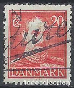 Briefmarken: DINAMARCA 1942-44 - REY CHRISTIAN X, ROJO - USADO