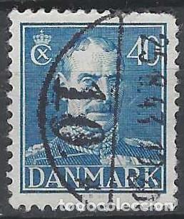Briefmarken: DINAMARCA 1942-44 - REY CHRISTIAN X, AZUL - USADO