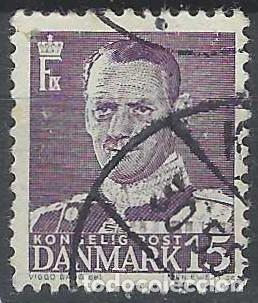 Francobolli: DINAMARCA 1948-59 - REY FREDERIK IX, VIOLETA GRIS&Aacute;CEO - USADO