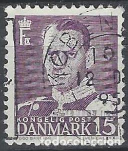 Briefmarken: DINAMARCA 1948-59 - REY FREDERIK IX, VIOLETA GRIS&Aacute;CEO - USADO