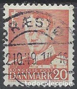 Selos: DINAMARCA 1948-59 - REY FREDERIK IX, ROJO - USADO