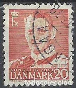 Briefmarken: DINAMARCA 1948-59 - REY FREDERIK IX, ROJO - USADO
