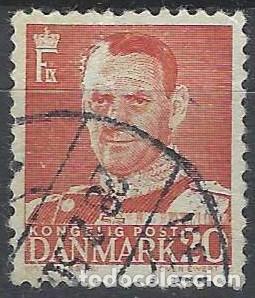 Briefmarken: DINAMARCA 1948-59 - REY FREDERIK IX, ROJO - USADO