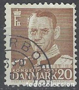 Stamps: DINAMARCA 1948-59 - REY FREDERIK IX, MARR&Oacute;N - USADO