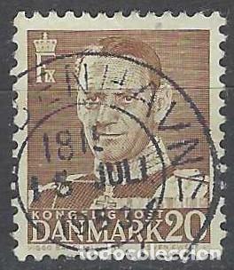 Briefmarken: DINAMARCA 1948-59 - REY FREDERIK IX, MARR&Oacute;N - USADO