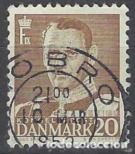 Francobolli: DINAMARCA 1948-59 - REY FREDERIK IX, MARR&Oacute;N - USADO