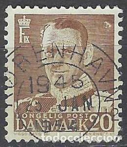 Francobolli: DINAMARCA 1948-59 - REY FREDERIK IX, MARR&Oacute;N - USADO
