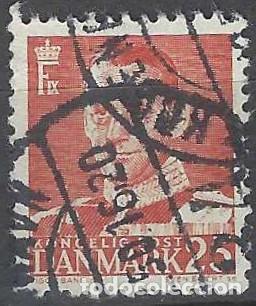 Briefmarken: DINAMARCA 1948-59 - REY FREDERIK IX, ROJO - USADO