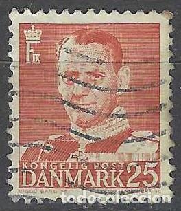 Timbres: DINAMARCA 1948-59 - REY FREDERIK IX, ROJO - USADO