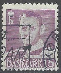 Selos: DINAMARCA 1948-59 - REY FREDERIK IX, VIOLETA - USADO