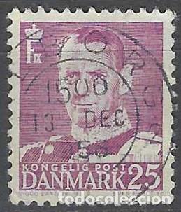 Selos: DINAMARCA 1948-59 - REY FREDERIK IX, VIOLETA - USADO