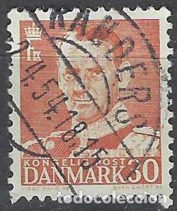 Francobolli: DINAMARCA 1948-59 - REY FREDERIK IX, ROJO - USADO