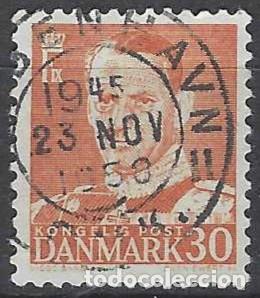 Briefmarken: DINAMARCA 1948-59 - REY FREDERIK IX, ROJO - USADO
