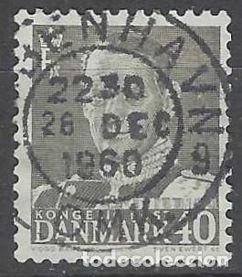 Francobolli: DINAMARCA 1948-59 - REY FREDERIK IX, GRIS - USADO