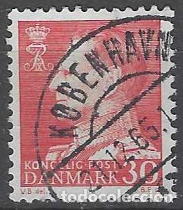 Briefmarken: DINAMARCA 1961-62 - REY FREDERIK IX, ROJO - USADO