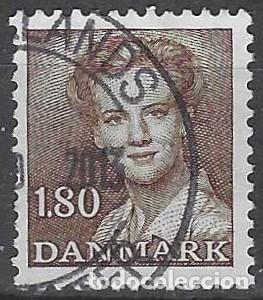 Selos: DINAMARCA 1982 - REINA MARGARITA II, MARR&Oacute;N - USADO