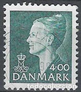 Stamps: DINAMARCA 1997 - REINA MARGARITA II, VERDE - USADO