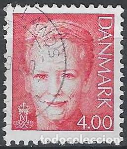 Timbres: DINAMARCA 2000 - REINA MARGARITA II, ROJO - USADO
