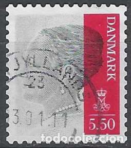 Stamps: DINAMARCA 2010 - REINA MARGARITA II, GRIS/ROJO - USADO