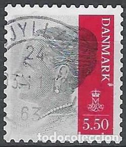 Briefmarken: DINAMARCA 2010 - REINA MARGARITA II, GRIS/ROJO - USADO