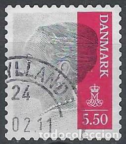 Timbres: DINAMARCA 2010 - REINA MARGARITA II, GRIS/ROJO - USADO