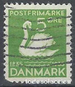 Stamps: DINAMARCA 1935 - CENTENARIO DE LA 1&ordf; OBRA DE HANS CHRISTIAN ANDERSEN, VERDE - USADO