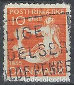 Briefmarken: DINAMARCA 1935 - CENTENARIO DE LA 1&ordf; OBRA DE HANS CHRISTIAN ANDERSEN, NARANJA - USADO