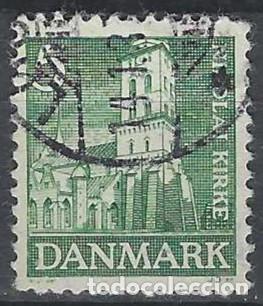Briefmarken: DINAMARCA 1935 - IGLESIA DE SAN NICOL&Aacute;S, VERDE - USADO