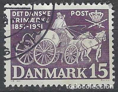 Stamps: DINAMARCA 1950 - CENTENARIO DEL SELLO DAN&Eacute;S, VIOLETA - USADO